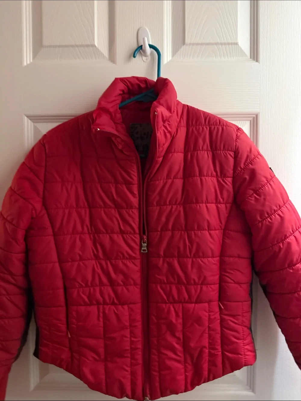 Red Quilted Puffer Jacket